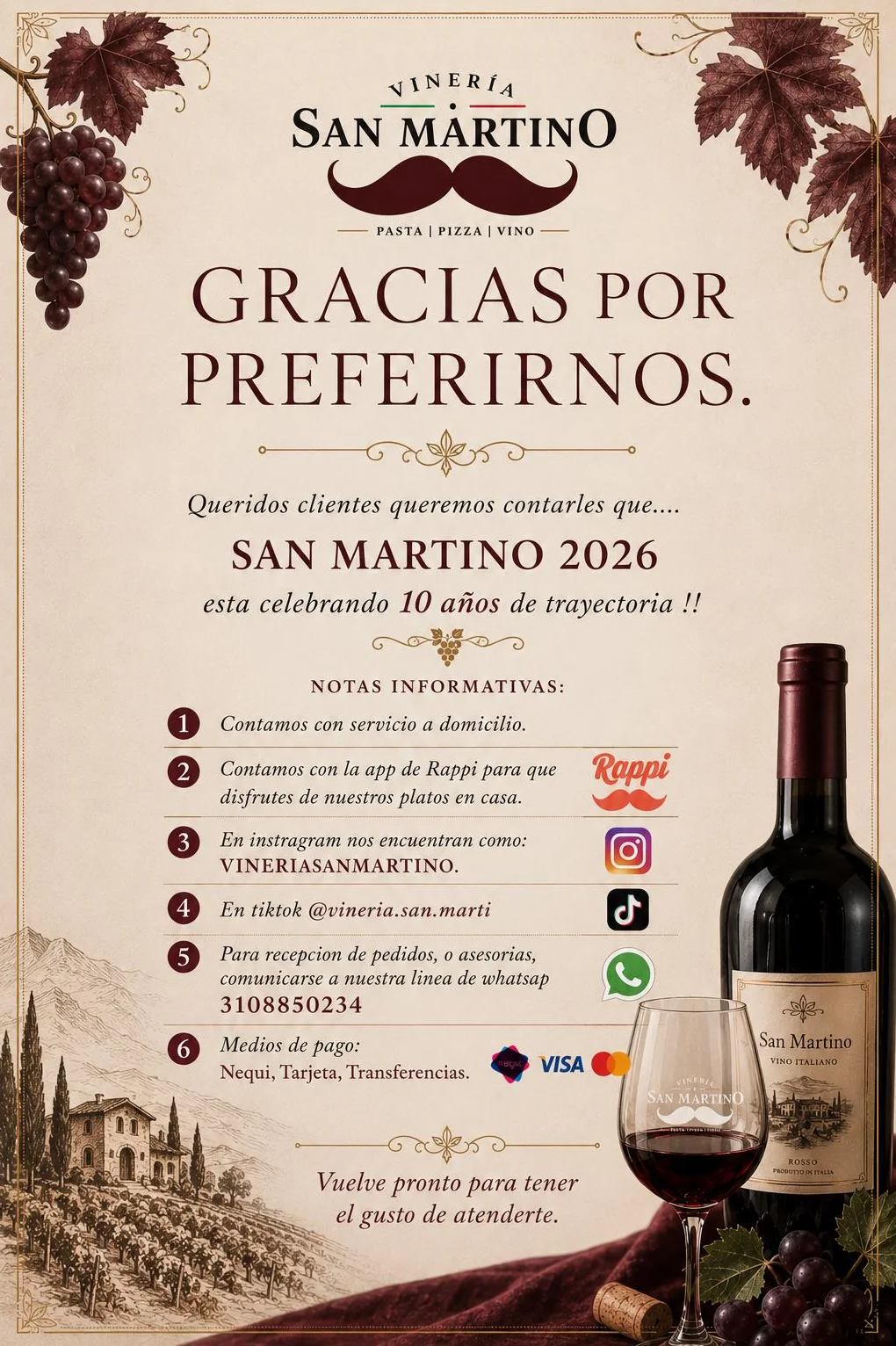 Menú, página 18